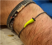 Bracciale Mano-J. in Titanio Diamante Black 0.06 Ct CHBRT5BBRKSMGIALLOFLUO - CHBRT5BBRKSMGIALLOFLUO